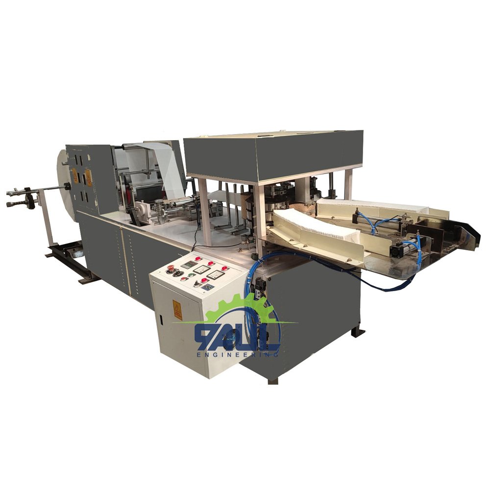  Automatic L fold dispenser paper napkin machine (2 line, with print and emboss) manufacturers in Haryana 